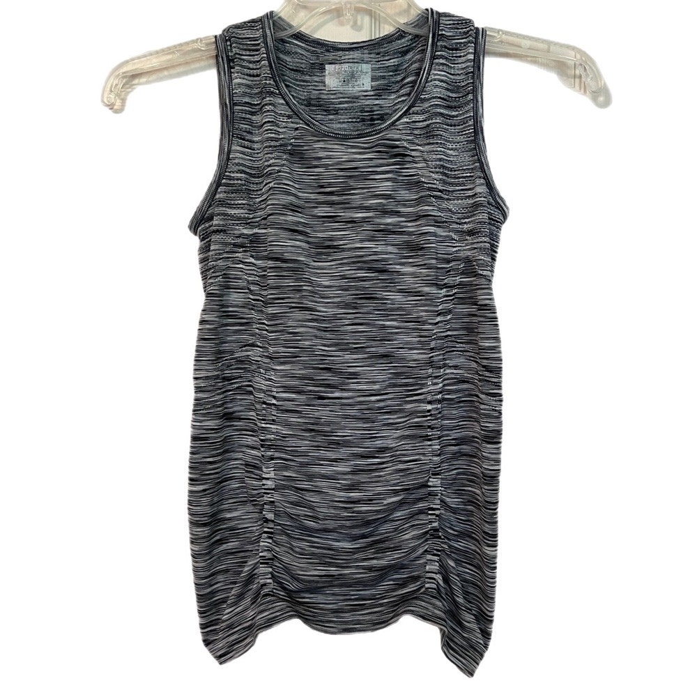 Athleta Seamless Workout Tank. Heather Grey/Black/White Size Small.